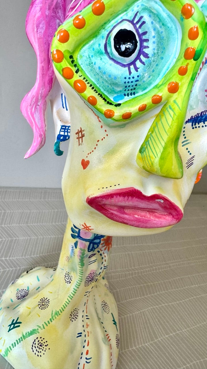 Ophelia – Hand-Painted Resin Sculpture (One-of-a-Kind)