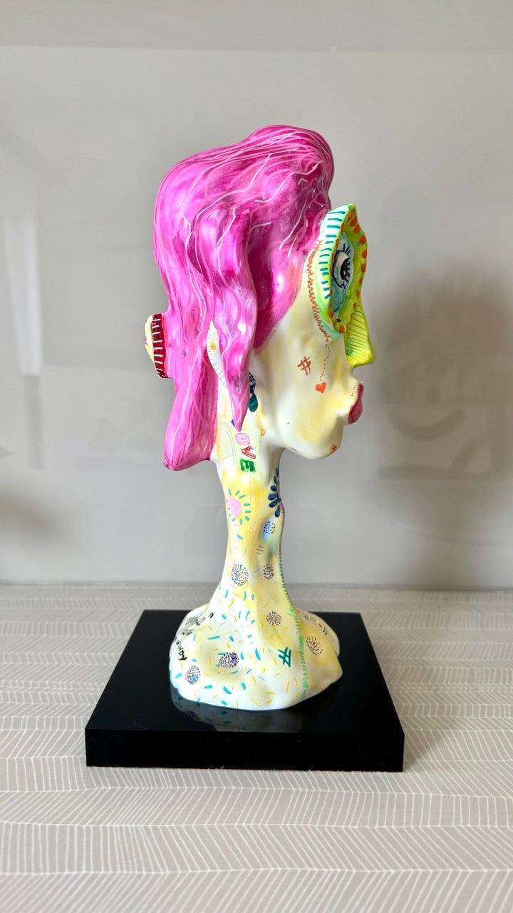 Ophelia – Hand-Painted Resin Sculpture (One-of-a-Kind)